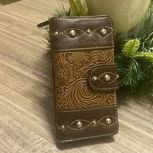 Woman's Leather Metal Stud Buckle Conceal carry cute women handbag